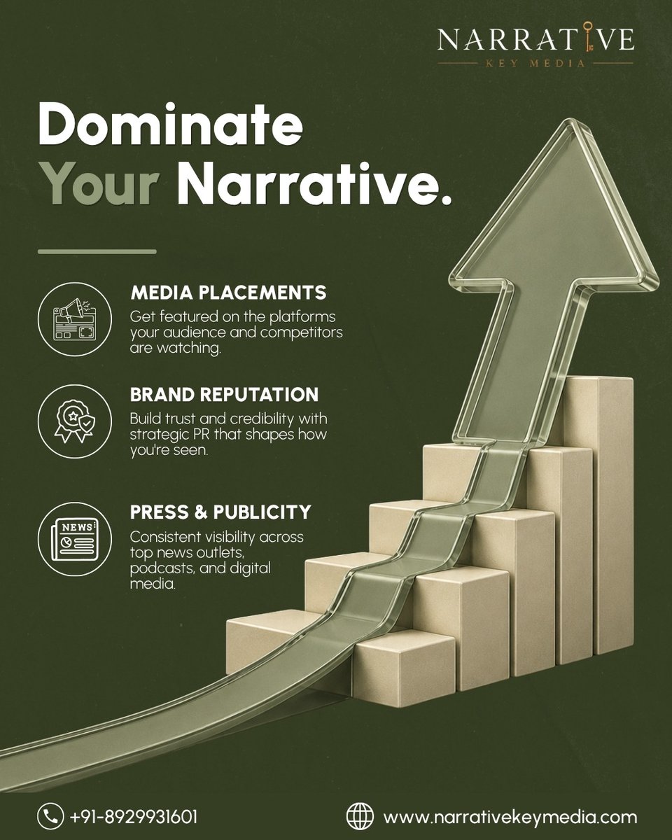 NarrativeKey's tweet photo. 𝗦𝗘𝗢 gets you found. 𝗣𝗥 gets you trusted.
𝗗𝗼𝗺𝗶𝗻𝗮𝘁𝗲 𝗬𝗼𝘂𝗿 𝗡𝗮𝗿𝗿𝗮𝘁𝗶𝘃𝗲.
Ready to get featured? Let's talk.

#BrandReputation #PR #MediaCoverage #BrandVisibility https://t.co/eePPkRyvXh