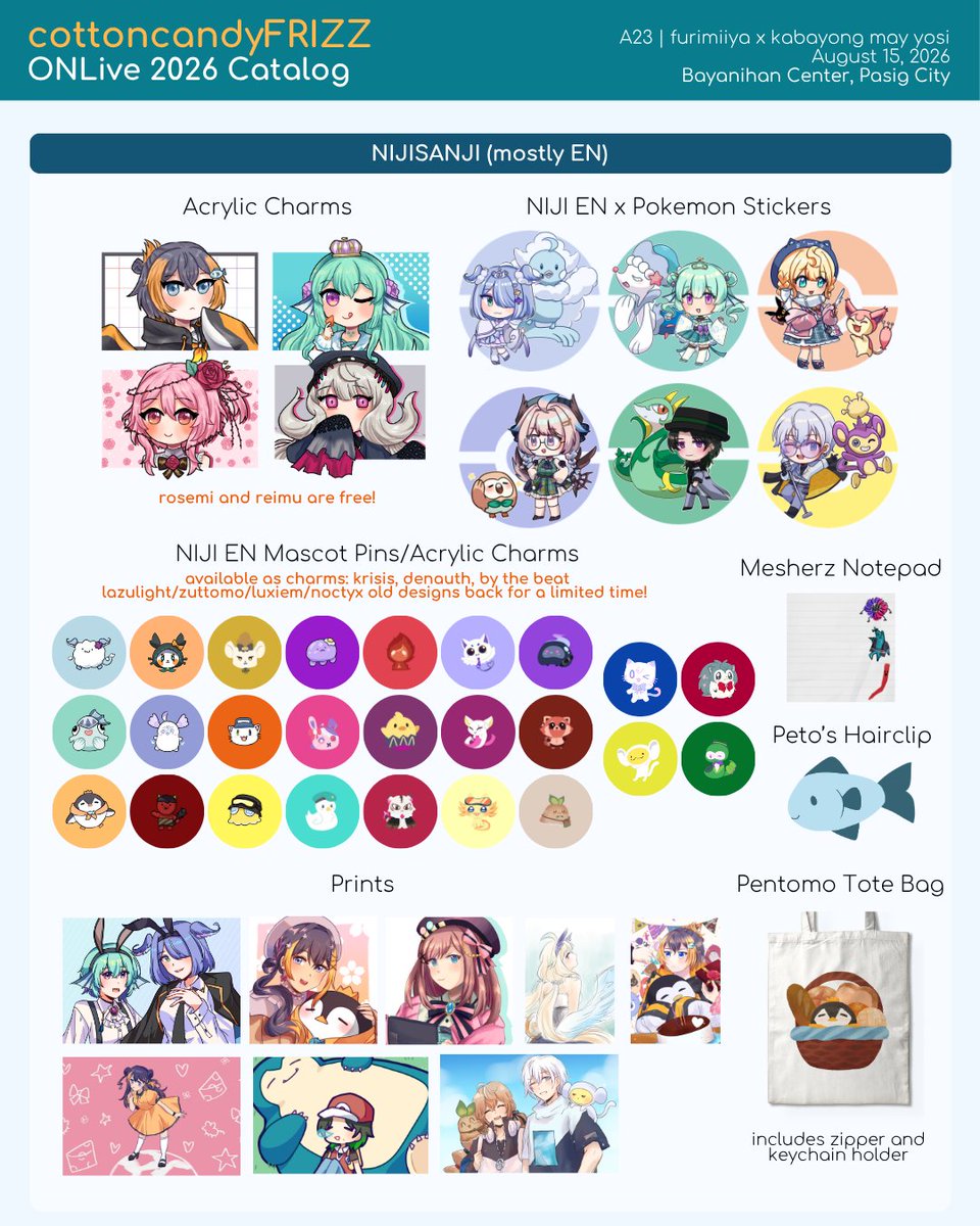 stellarite_'s tweet photo. #ONLivePH2026 catalog!
a little smaller this time but i made a bunch of new things! mostly 2434 this time yippee!
see you there!!
π table A23
π bayanihan center, pasig city
π
aug 15 2026 (whoa.. kgpr day...)
#ONLivePH https://t.co/0Vk2jERKq1