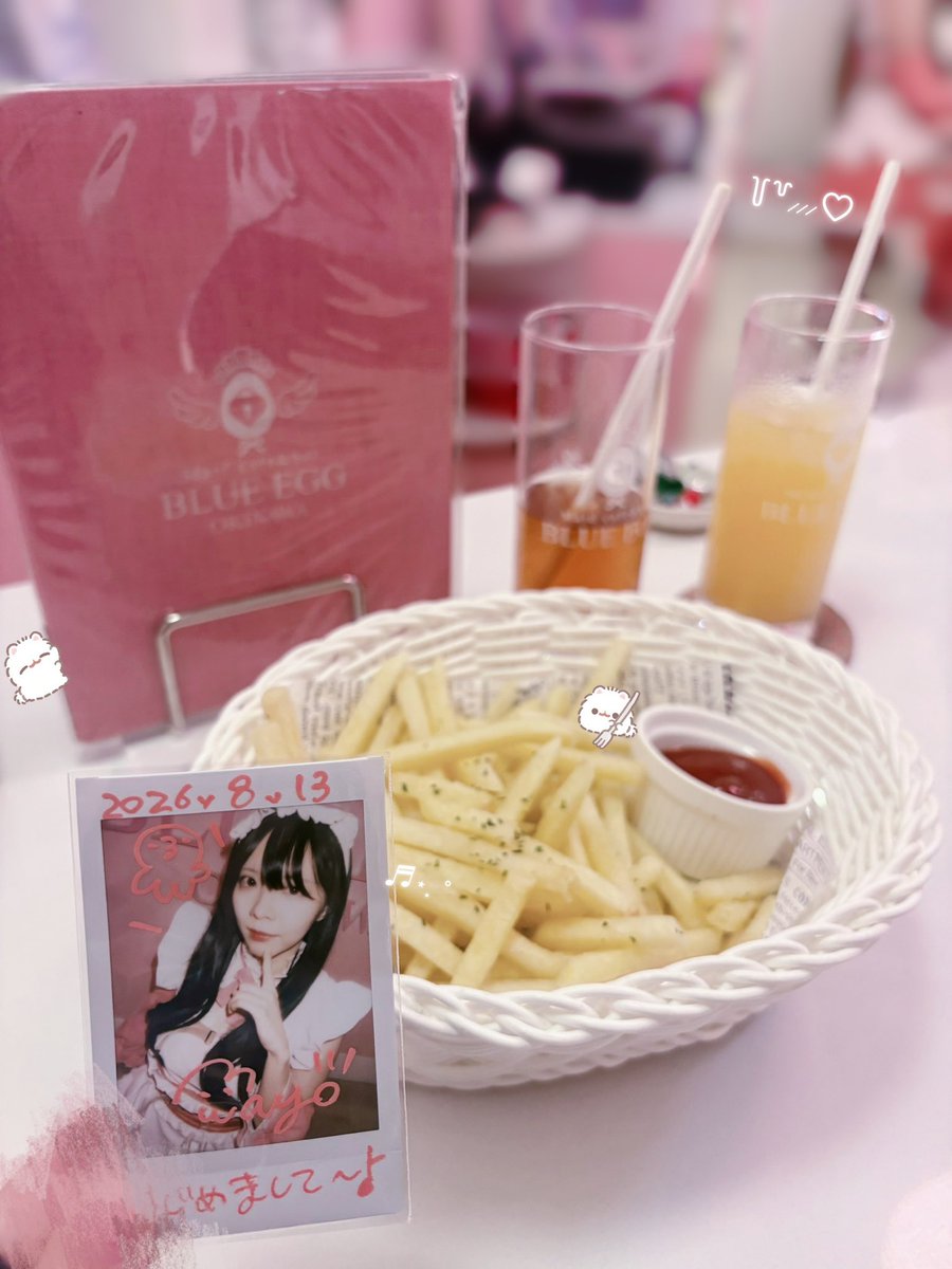 x_x___nyan's tweet photo. 久々にブルエグご帰宅（ᴗ̫ᴗ）⭐️
ずっと可愛いな会いたいなと思ってたまよちゃんにお会いできて嬉しかった👶🏻🎵
リアルまよちゃんとてーも可愛くて⋯⋯
他のメイドちゃんとも原神やアイドルさんのお話できてとても楽しかった( ú ·̫ ù )💘 https://t.co/6WzXdywjuY