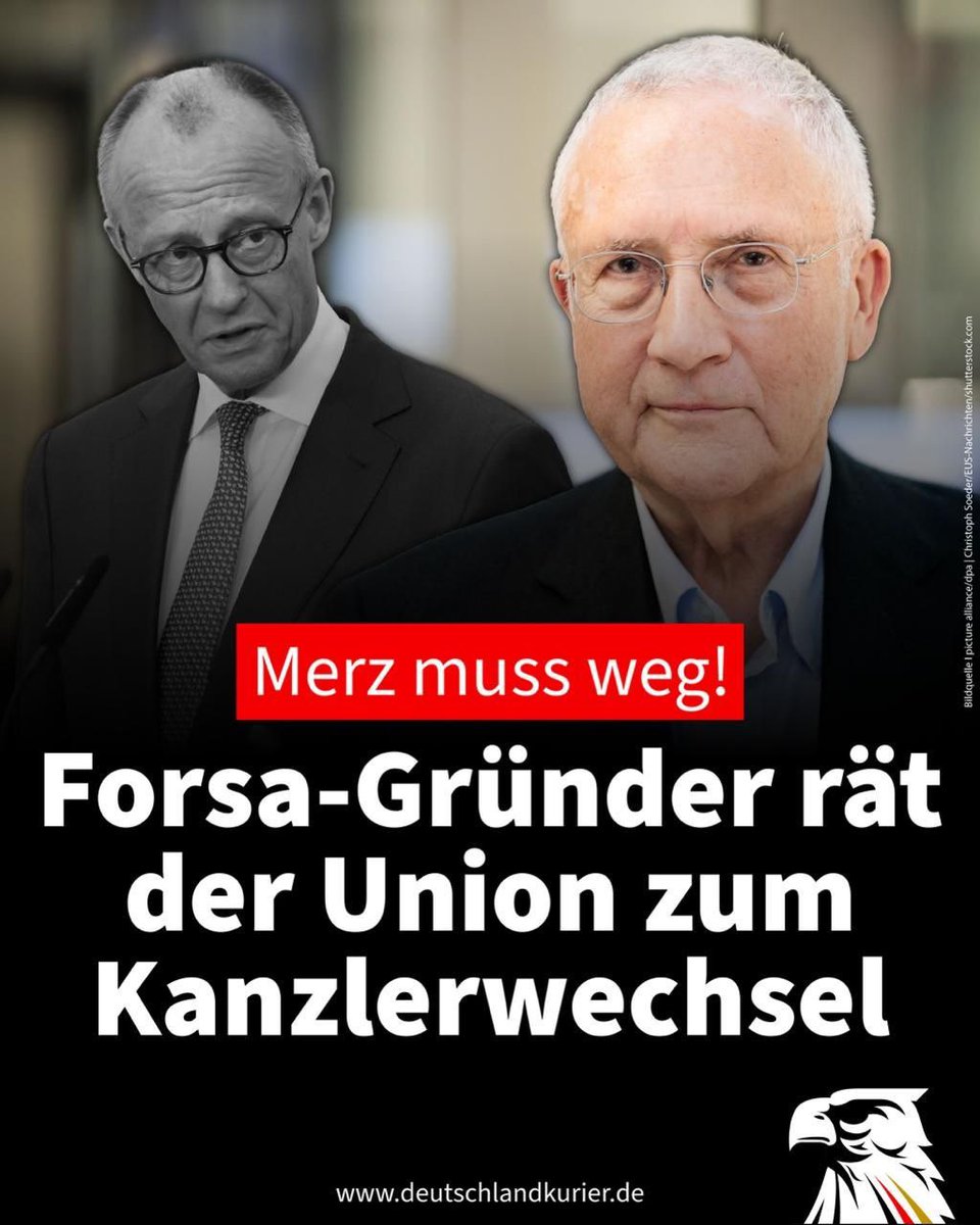 kripp_m's tweet photo. Merz muss weg! Forsa-Gründer rät der Union zum Kanzlerwechsel https://t.co/vfaMAljVvh