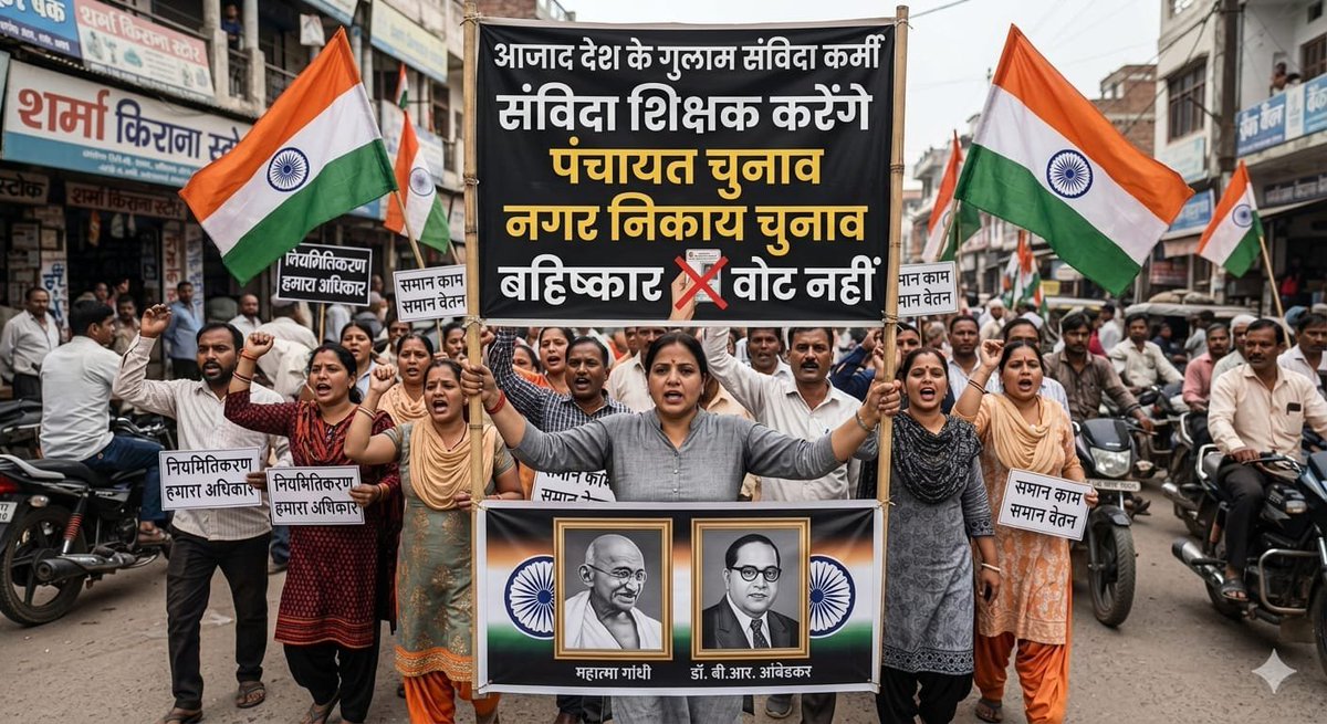 skumar_suwalka's tweet photo. आदरणीय प्रधानमंत्री @narendramodi जी #राजस्थान में @BJP4Rajasthan का #जनाधार घट रहा है।
#संविदाकर्मियों का एक बड़ा वर्ग का मोह भंग हो रहा है।
#2Years_Relaxation_Gazette_Notification
#पंचायत_शिक्षक_विद्यालय_सहायक_नियमित_करो
 @DrPremBairwa @KumariDiya @BhajanlalBjp @DrKirodilalBJP https://t.co/XPJDVJXyni