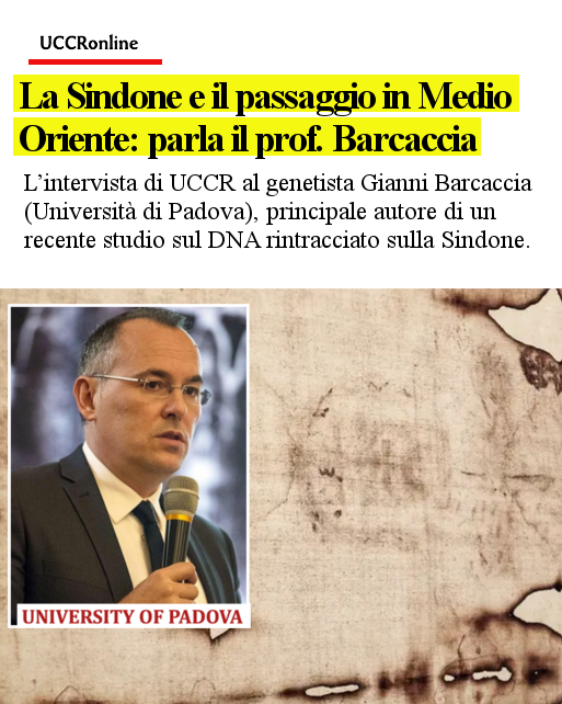 UCCR's tweet photo. LA STORIA DELLA #SINDONE
Il noto genetista ci parla del lignaggio raro, riscontrato principalmente in Medio Oriente e la prolungata esposizione del telo nell’area del Bacino del Mediterraneo.

🔴CONTINUA A LEGGERE👇
https://t.co/1SVPYd1Jcq https://t.co/V7wsggN5uf