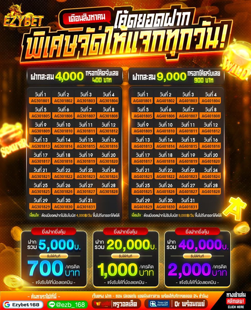 slot_ezybet168_'s tweet photo. 📆 โค้ดยอดฝากสุดคุ้ม! 📆
เดือนสิงหาคม แจกหนักสุดๆ

💰 คืนยอดเสีย 10%
🤝 แนะนำเพื่อน สูงสุด 60%

ถ้าฝากครบแล้วสามารถกรอกโค้ดรับได้เลย
ทางเข้า💰 : https://t.co/Alzc3DUl88
#ezybet168 #สล็อตเว็บตรง https://t.co/yDzpXX2rTr