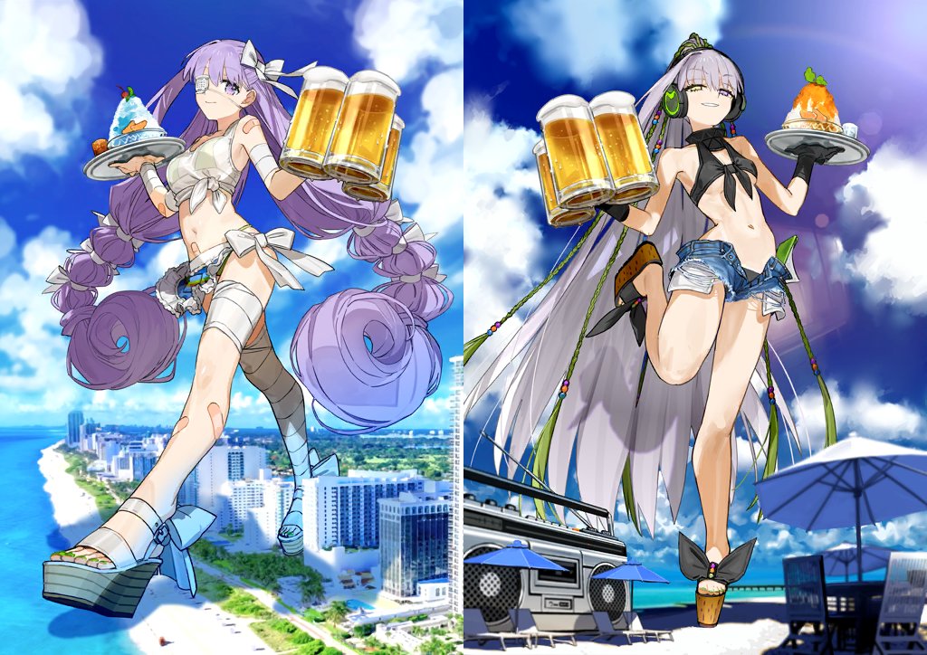 KaroshiMyriad's tweet photo. The ascensions of Summer Kingprotea and her Alter mirror each other #fgospoiler https://t.co/Ll3zK31DKC
