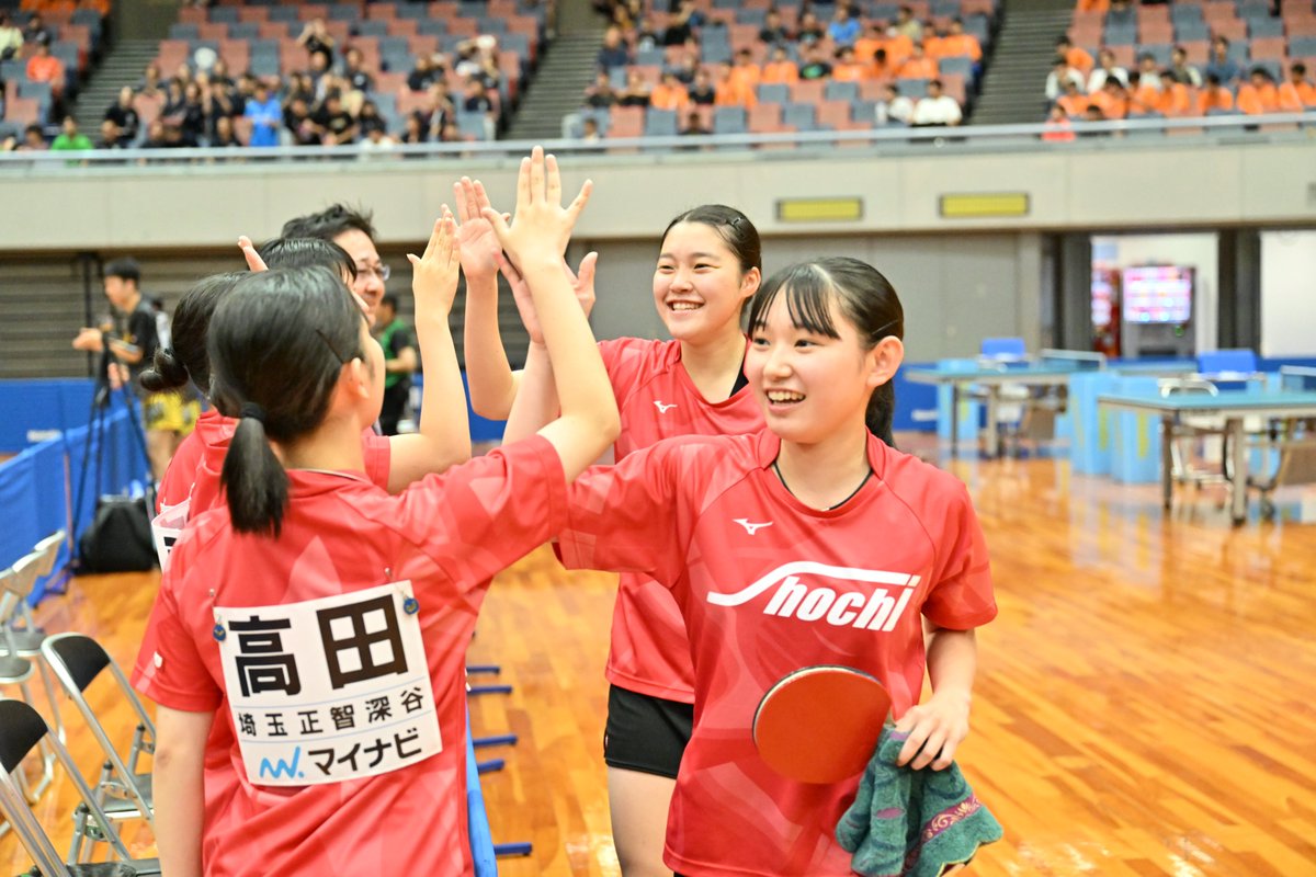 takurepo's tweet photo. #大阪インターハイ #卓球
▼女子学校対抗準々決勝
正智深谷（埼玉）　3-0　 明徳義塾（高知）

接戦が予想された一戦は、正智深谷が3対0のストレートで明徳義塾を下し、4強入り。エース熊田の単複2点取りが物を言いました。

#インターハイ2026 #卓球レポート https://t.co/FjMNJKH9ep
