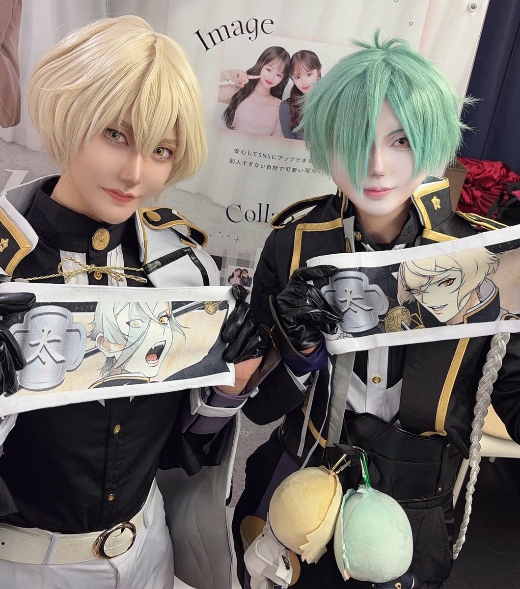 maritouken's tweet photo. cos
仲良し源氏兄弟
互いのグッズをアピールしている☺️
膝丸 @sirasu1007_cos https://t.co/7Od4dPGAqg