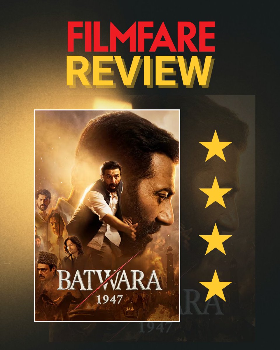 filmfare's tweet photo. #Batwara1947 Review: “Batwara 1947 arrives at a time when we desperately need to be reminded that the people on the other side of a border are not abstractions. Partition divided a country. Hatred divided human beings. The film’s final image offers a quiet, almost defiant possibility: perhaps humanity can still put us back together,” says Devesh Sharma

Rating: 4/5 

Read the full review here: https://t.co/YDdMVfoYS4
