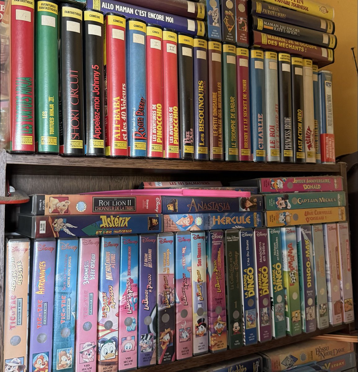 KarVastor42's tweet photo. #GenerationVHS @CaroleQuintaine tu vois Carole je suis dans l’appartement de mon enfance qui est resté dans les années 80 avec ces magnifiques VHS 🤩 qu’on a pu regarder un grand nombre de fois 👍 https://t.co/j7l6vBrf9F
