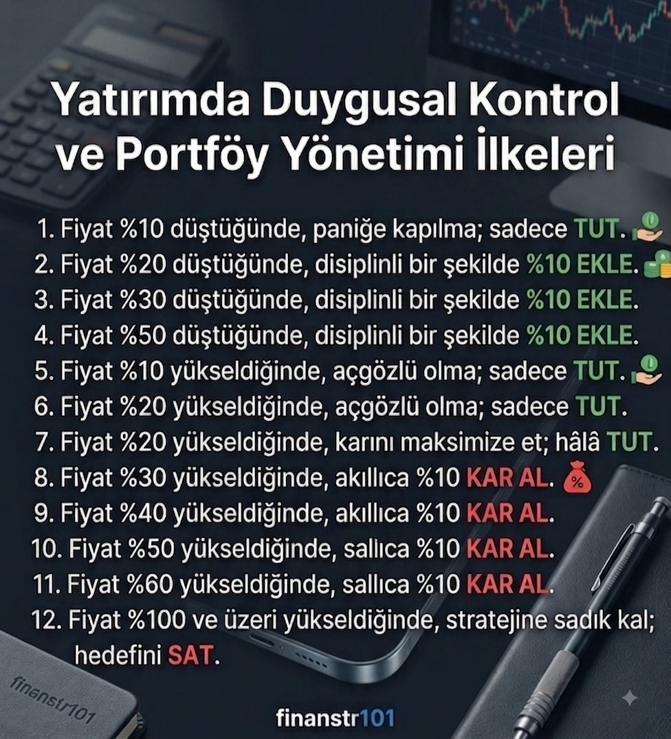 finanstr101's tweet photo. Unutma: Başarılı yatırım, duygularını yönetmekle başlar. Planına sadık kal, disiplini elden bırakma.
#borsa #istanbulborsa #başarı #disipin #özgürlük #para https://t.co/6KTVxwXOwt