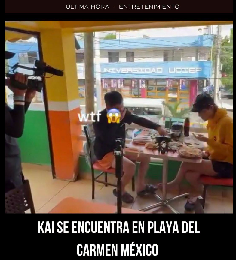 Akilah4Kai's tweet photo. Op who didn't know who they were had attended to them. They asked for permission to record and stayed for 3hrs, the atmosphere was epic, they were very kind and told op they are going to release a series on Netflix. cr: Elias Martinez #Kaiinmexico #exokai #Jongin https://t.co/LfxkOISdNB