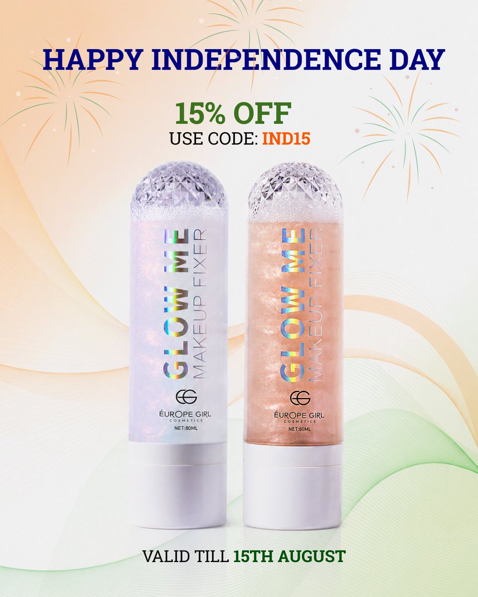 EGCosmetics_'s tweet photo. Today, we celebrate India and the countless people who make it stronger every day. Jai Hind!✨🇮🇳
.
.
.
#Independenceday #Europegirlcosmetics https://t.co/foRYLhKsVT
