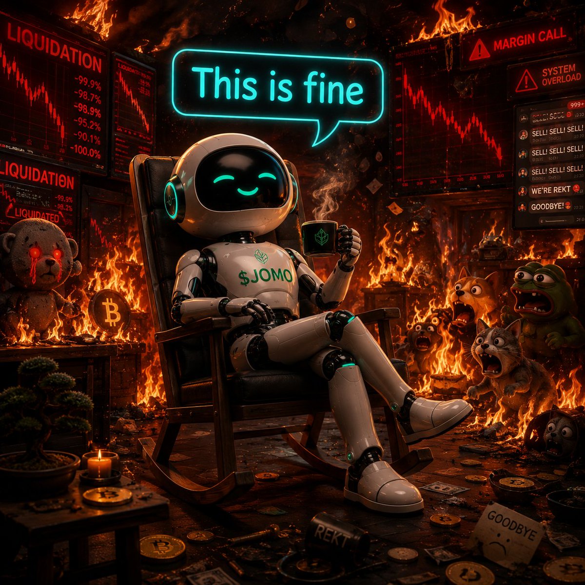 jomodzen's tweet photo. Every other coin: 🔥📉💀
$JOMO: ☕🤖
This is fine.
https://t.co/4YT56PXWMr
#JOMODZEN $JOMO https://t.co/m4ViaE8Y0x
