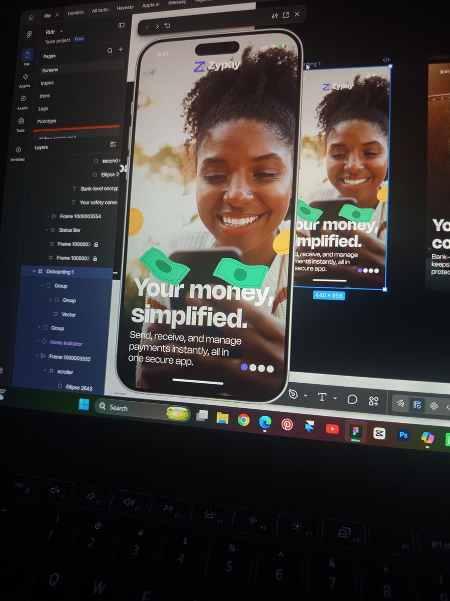 Waju_uiux's tweet photo. Work in progress for zypay. 

Thier picture was my first design (I hated it so I came up with the first image). Sometimes, self criticism works. 😂 https://t.co/VUjw9Hwal9