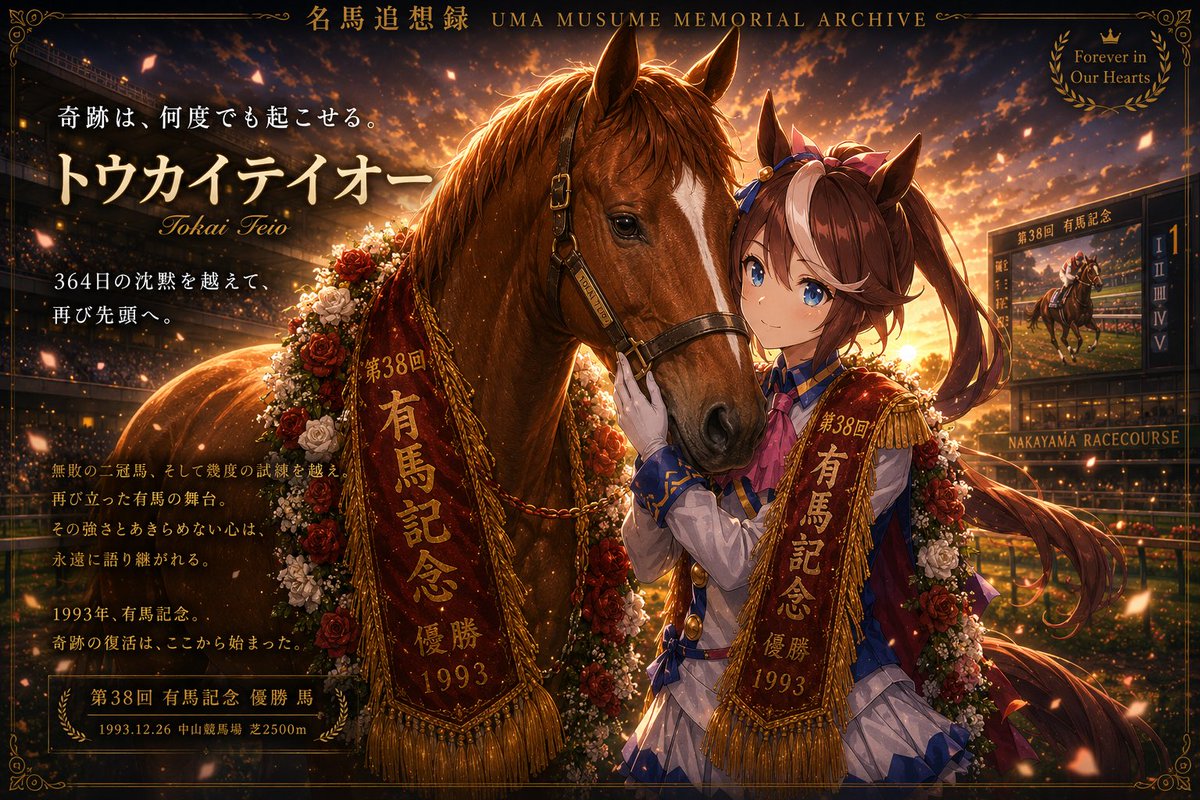 要望があったので今回はトウカイテイオーです 奇跡の有馬記念