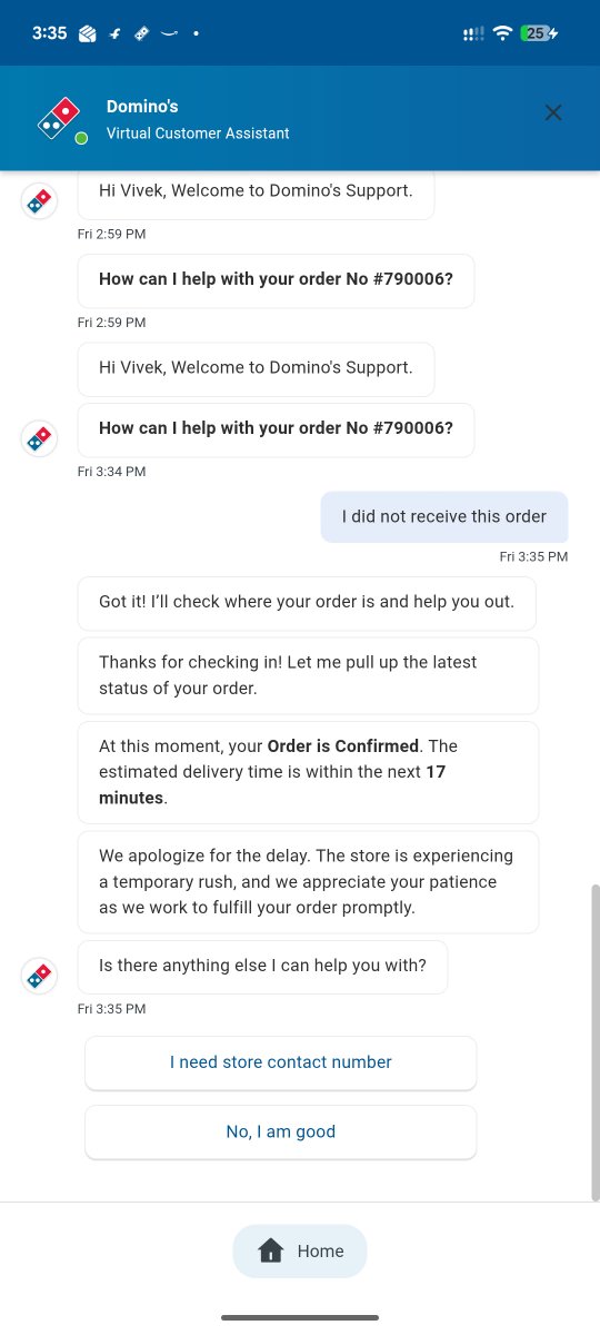 PandaAnony49523's tweet photo. @dominos_india @dominos And despite the store showing offline now, the status is still showing Under Preparation. In a closed store? https://t.co/pC6p2OODDo