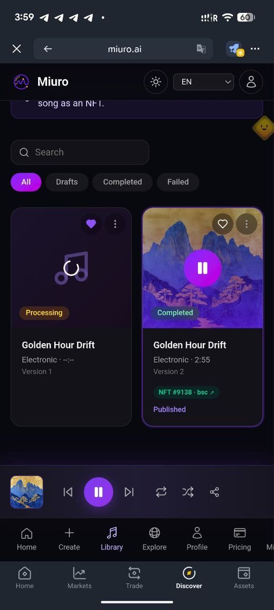 lezy_io's tweet photo. @miurolabs Just completed my MiuroAI review and created my own trackπ΅π
β DappBay review completed
πΆ Created my own music with MiuroAI
πΈ Screenshots attached
Excited to be part of the MiuroAI community! π₯π
Music NFT #9138
#MIURO #MiuroAI #BNBChain #AIMusic #Giveaway #USDT @MiuroAI https://t.co/qOlrRI6hPQ