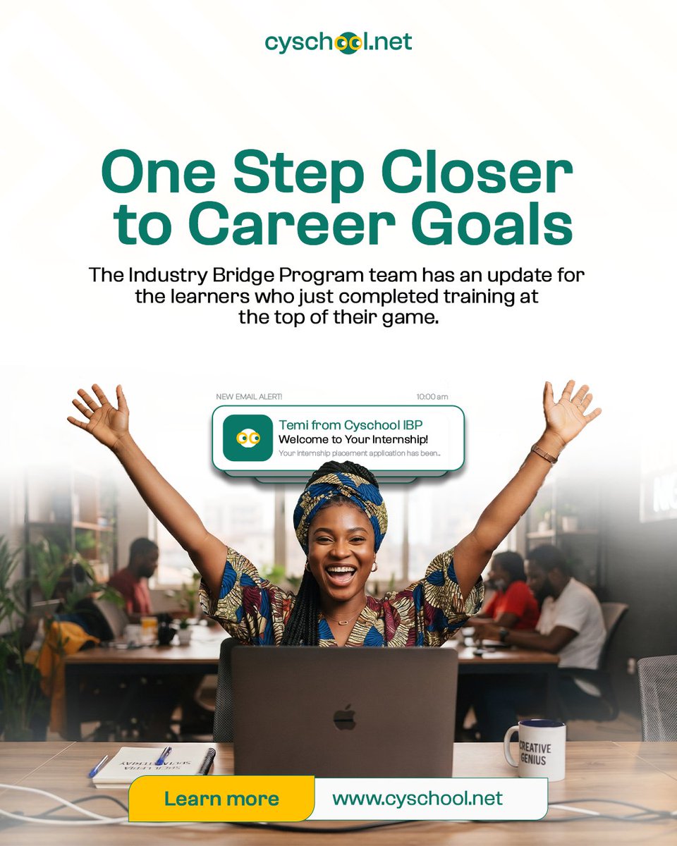 cyschooldotnet's tweet photo. That email you have been waiting for is here! Check your inbox!😍

There is nothing better than watching people take what they learned and turn it into a real career opportunity. 

Keep going. Your own “Welcome to Your Internship” email could be next. https://t.co/vAwBJ79P1e
