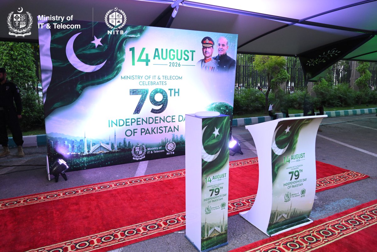 NationalITBoard's tweet photo. A glimpse into the dedicated teams working behind the scenes to bring Pakistan’s Independence Day celebrations and e-Stamp launch at @PakAsaanKhidmat Center to life.
@MOITT
#NITB #DigitalAzadPakistan #DigitalWinsPakistanWins #FreedomWithPride2026 https://t.co/KP8jSxh6eQ