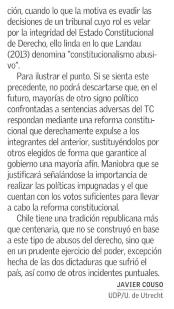 Domingarra's tweet photo. @HernanLarrain Una forma, dice hoy @javier_couso en EM, de constitucionalismo abusivo (aunque quizá es manifestación de una forma de liberalismo de la que aún no nos enteramos 🤪): https://t.co/3zDaZOVeux