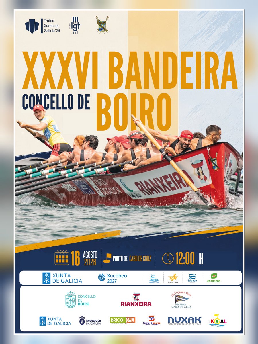 CMCastropol's tweet photo. 📑 ᴀɢᴇɴᴅᴀ ꜰɪɴ ᴅᴇ ꜱᴇᴍᴀɴᴀ

ꮮꮖᏽꭺ 🅰️ | 🏳️ 𝗫𝗫𝗫𝗩𝗜 𝗕𝗔𝗡𝗗𝗘𝗜𝗥𝗔 𝗖𝗢𝗡𝗖𝗘𝗟𝗟𝗢 𝗱𝗲 𝗕𝗢𝗜𝗥𝗢

🗓️ Domingo, 16 de agosto 
🕛 12.00
📌 Porto do Cabo da Cruz

🟢⚪ #𝗔𝘂𝗽𝗮𝗖𝗮𝘀𝘁𝗿𝗼𝗽𝗼𝗹
🚣‍♂️ #𝗔𝘂𝗽𝗮𝗥𝗶𝗮𝗗𝗲𝗹𝗘𝗼 https://t.co/mZAGpGrqNj