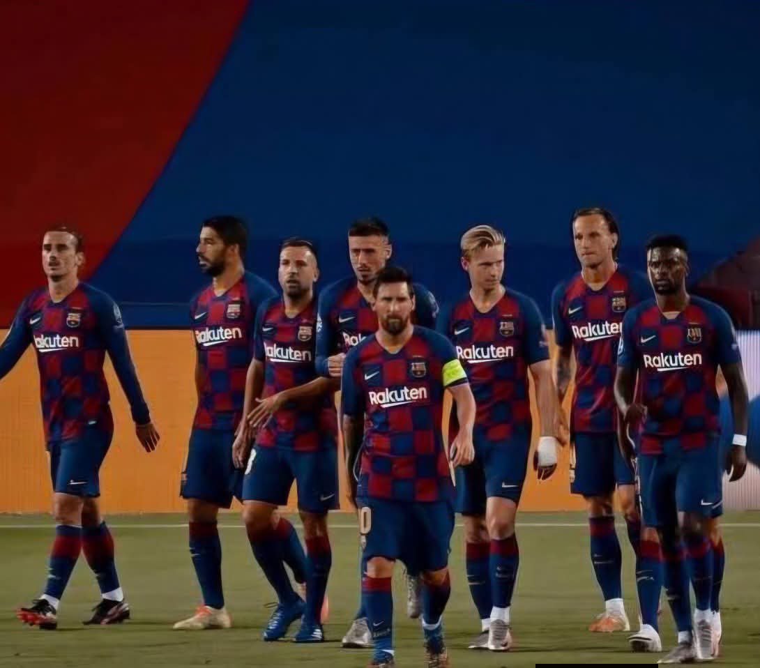 Tajikeee's tweet photo. On this day, Messi and the gang heroically stopped Bayern from scoring the 9th goal. Some say it was the greatest defensive achievement of the night. 🐐  ❤️ https://t.co/g0ju12YXyB