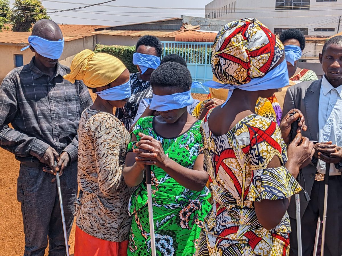 RUBRwanda's tweet photo. 🔴 HAPPENING NOW: Families of our graduates are gathering at Masaka Resource Centre for the Blind to discover the skills, achievements and potential of blind and partially sighted graduates—and how families can support their independence.#RUB #MRCB #Inclusion https://t.co/nP8JqgcEx0