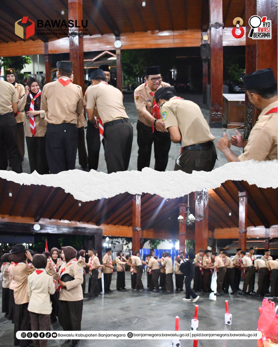 bawaslu_bna's tweet photo. #SahabatBawaslu
Kamis (13/08) malam, Ketua Bawaslu Banjarnegara hadiri Upacara Renungan dan Ulang Janji Peringatan Hari Pramuka ke-65 Tingkat Kwarcab Banjarnegara, dipimpin Bupati Banjarnegara.
#HariPramukaKe65
#BawasluJateng
#BawasluBanjarnegara
#Bawaslu https://t.co/UCmWOJWYPw