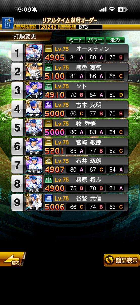 zbk0wn's tweet photo. セレ3弾でなにもこなきゃスピリーグこのオーダーで行く予定
起用法なんか改善点あります？
あと横浜純正の外野陣自分の理想は筒香多村ブラッグスなんだけど意外と筒香神里多村の人が多いけどどっちが強いんだ？ https://t.co/YCU3bon5lt