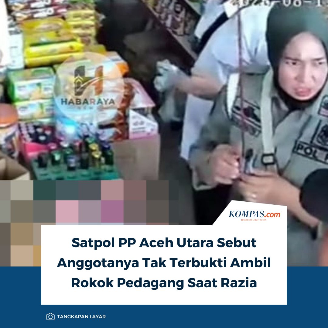 kompascom's tweet photo. Baca selengkapnya: https://t.co/H6ntmEy0ct

Hasil pemeriksaan Satpol PP Kabupaten Aceh Utara menyatakan dua personelnya tidak terbukti mengambil rokok saat razia. Namun, keduanya tetap akan dikenai sanksi etik.

~MS #SatpolPP #raziaSatpolPP #Aceh https://t.co/h5Bjh3OLRD