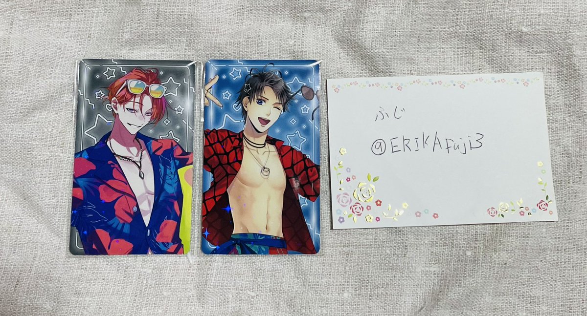 ERIKAfuji3's tweet photo. 【交換】ツキプロ　SPLASH NIGHT 特典ホロカ

譲：陽　壱星
求：昂輝　柊羽

（身内に代わり交換させていただきます）
郵送のみ、お気軽にお声掛けください。 https://t.co/E2CLI1NQwt