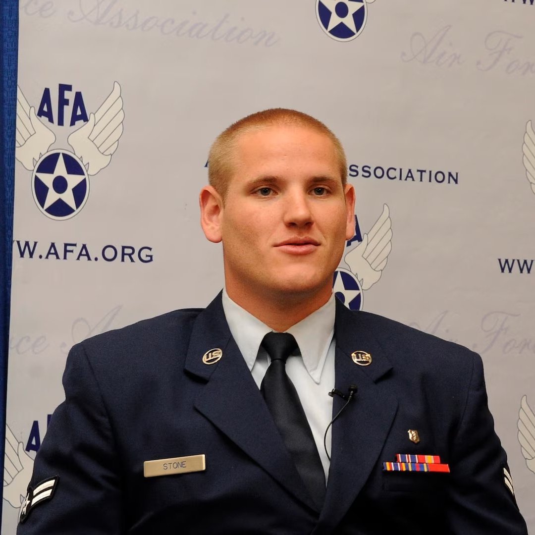 trad_west_'s tweet photo. >American airman asleep on a train in France while on vacation with his childhood friends
>Wakes up to the sound of screaming and breaking glass
>Sees a terrorist step into the aisle carrying an AK-47 and 300 rounds of ammo
>Doesn't look for an exit, doesn't hesitate
>Sprints 30 feet down the aisle straight at the barrel of the gun, completely unarmed
>The terrorist pulls the trigger; the rifle miraculously jams
>Tackles him, gets slashed in the neck and hand with a box cutter, almost losing his thumb
>Ignores the bleeding, chokes the attacker unconscious with his bare hands
>Credits God for the jammed rifle and his survival
>Saves everyone on board

Patriot airman Spencer Stone is a hero.