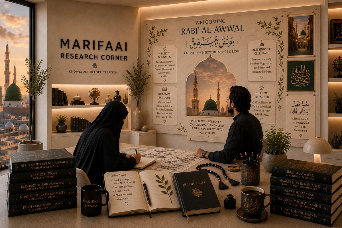 MarifaAiX's tweet photo. 🌙 Welcoming Rabiʿ al-Awwal 🤍

A blessed month that reminds us of the mercy, character, and beautiful example of Prophet Muhammad ﷺ.

May this Rabiʿ al-Awwal bring us closer to Allah,

https://t.co/0FcZCPjjIa

#ProphetMuhammad #IslamicReminder #Sunnah https://t.co/Nd8CMU1q3b