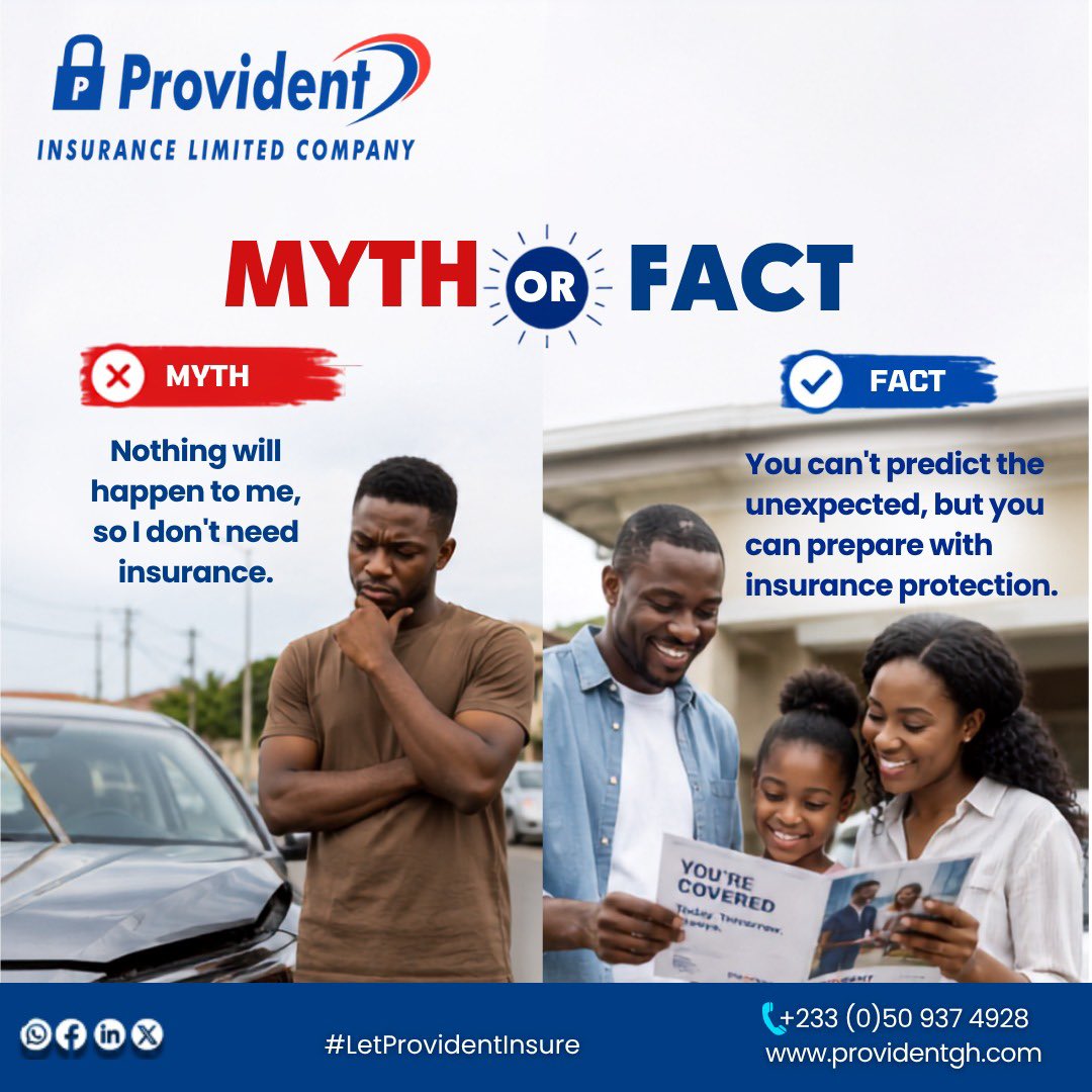 Provident_Insur's tweet photo. Insurance is about protecting what matters when the unexpected happens. Get insured. Stay protected. Talk to us today!
📞 +233 (0)50 937 4928
🌐 https://t.co/dVtN37Nysq
#LetProvidentInsure
#ProvidentInsurance
#ghana
#MythOrFact
#StayProtected
#GetInsured
#peaceofmindmatters
#Top10
#bestinsurancecompany