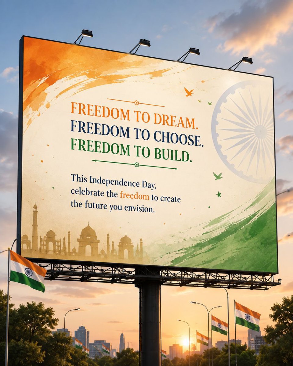 providencapital's tweet photo. 🇮🇳 Dream freely. Choose wisely. Build boldly.

Here’s to the freedom to create the future we envision.

Happy Independence Day! 🇮🇳

#IndependenceDay #15August #India #ProvidentCapital https://t.co/U3U2kgtNRT