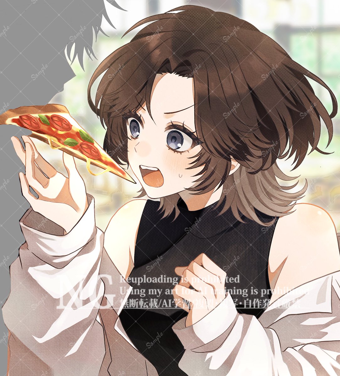 kmoks_'s tweet photo. 描き合いで描かせていただきました🍕 ※再掲 https://t.co/qs1xW4zbi1