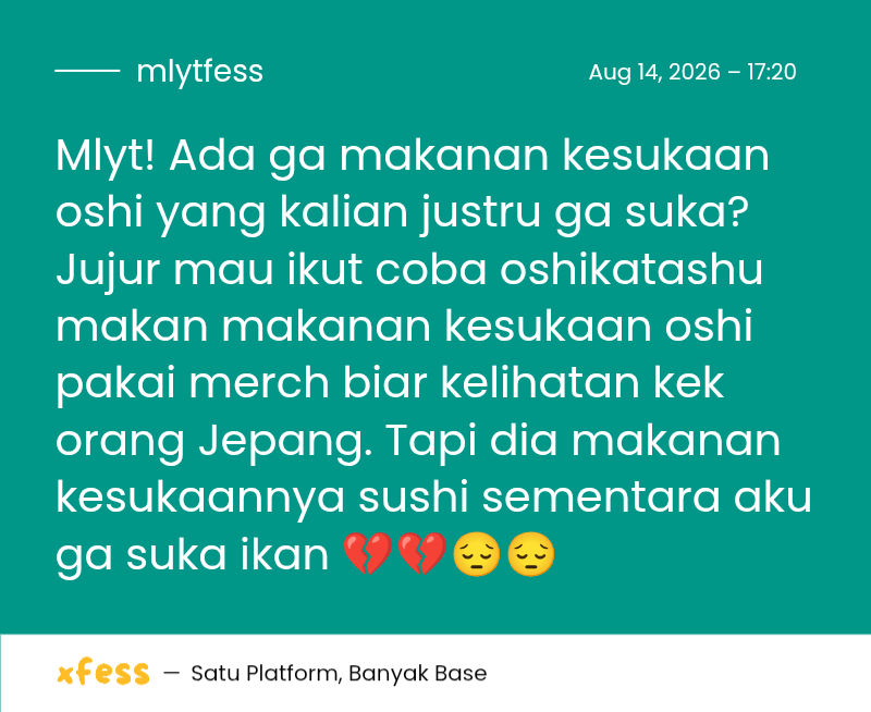 mlytfess's tweet photo. Mlyt! Minimal lima kata y🙂‍↕️ https://t.co/Wm9WSwUF1Z