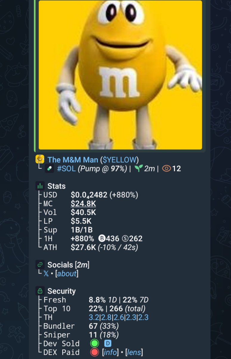 AlphaOracle4's tweet photo. Watch your entry on $YELLOW
CA>>

9Baib3xF6fzngk14fnSP8E3Spn4T72rtHPmVdJNqpump https://t.co/YP9kDZAD54