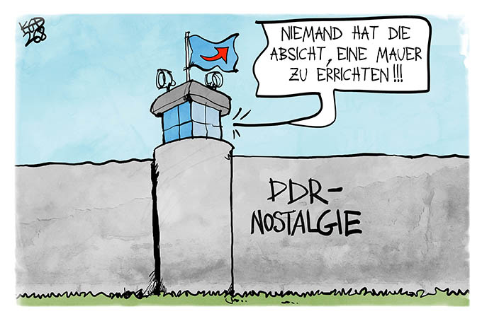 Earthfriend21's tweet photo. Moin zusammen 👋😅❣️
Cartoon zum Start ins Wochenende
(#Wagenknecht #BSW #Höcke #AfDzerstörtDeutschland)
Mauer ©Martin Erl
#AfD-#Ostalgie © Kostas Koufogiorgos https://t.co/7qULPUzV35