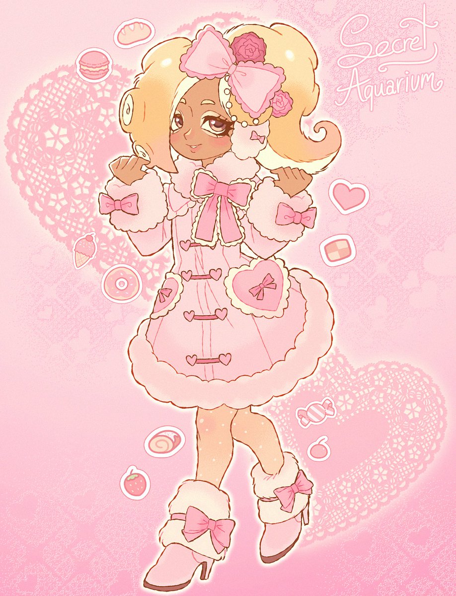 secretstarlevel's tweet photo. My last art lowkey flopped so I’ll just post this Hime gyaru fuzzy rival Octoling design i made 🎀

#Splatoon https://t.co/hLkq1imouj