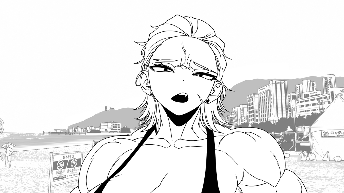 sparkeyjinjin's tweet photo. my musclegirl character in my new animation https://t.co/qgpzfJpw8f