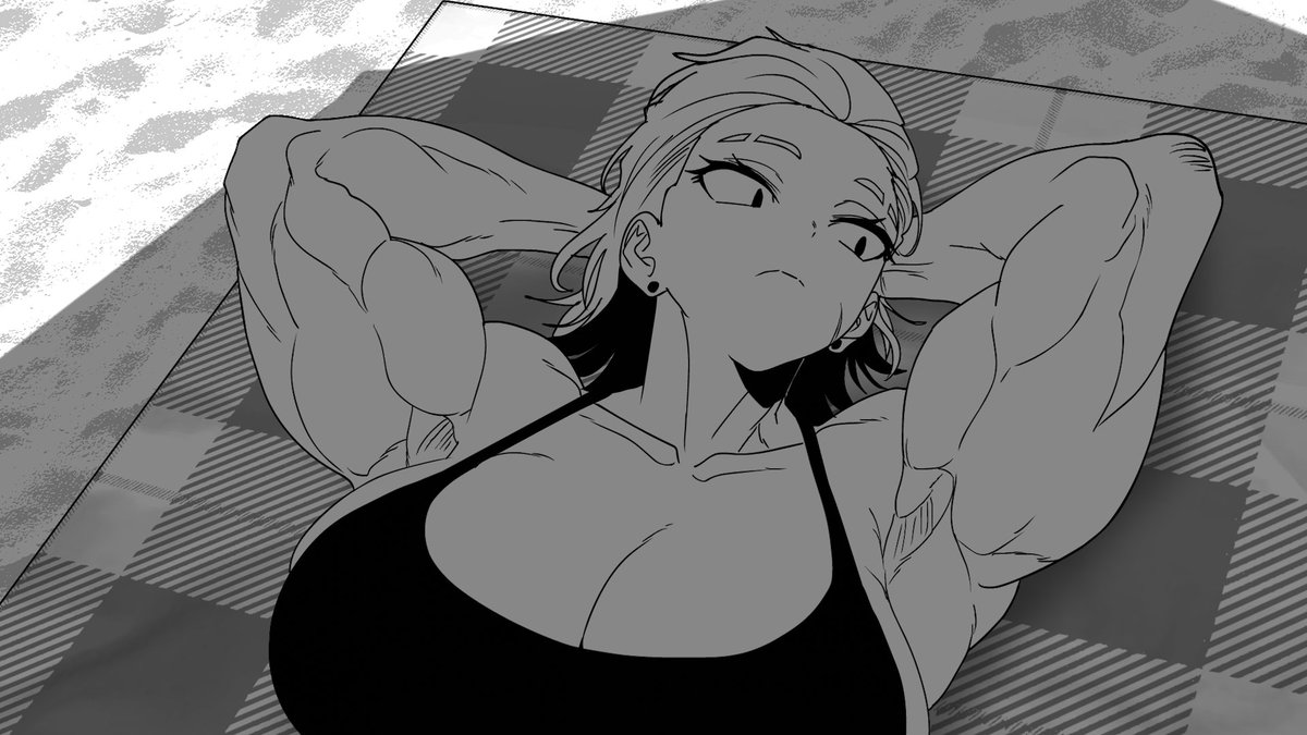 sparkeyjinjin's tweet photo. my musclegirl character in my new animation https://t.co/qgpzfJpw8f