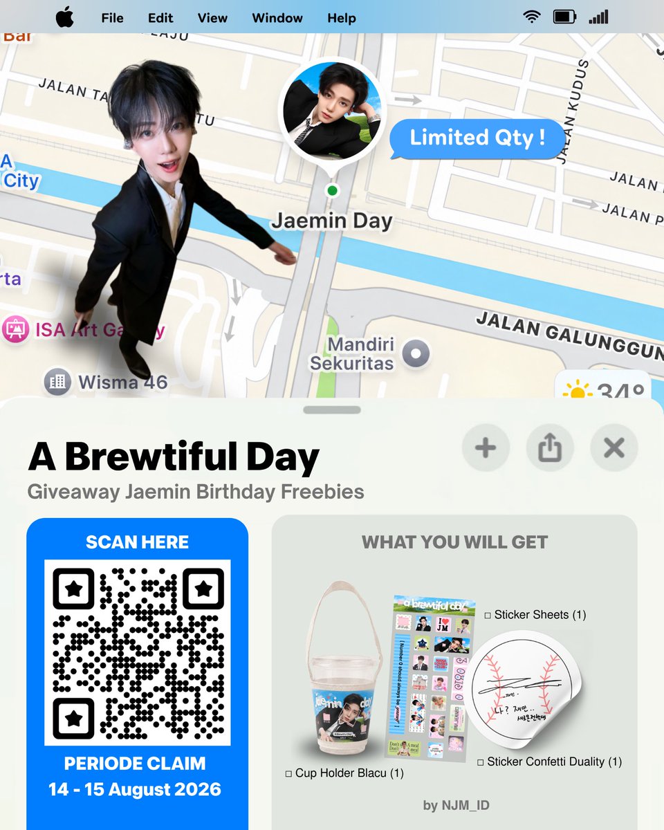 NJM_ID's tweet photo. GIVEAWAY FREEBIES JAEMIN BIRTHDAY by NJM ID

Periode claim: 14 ~ 15 agustus 2026

Rules:
@ Follow us
@ RT &amp; like this tweet
@ Strictly for nanadoongie only!
@ Fill out this form : https://t.co/oBTJDSxxK1

Good luck, nanadoongie! <3

#BrewtifulDayWithJaemin https://t.co/qt6jUBjjmN