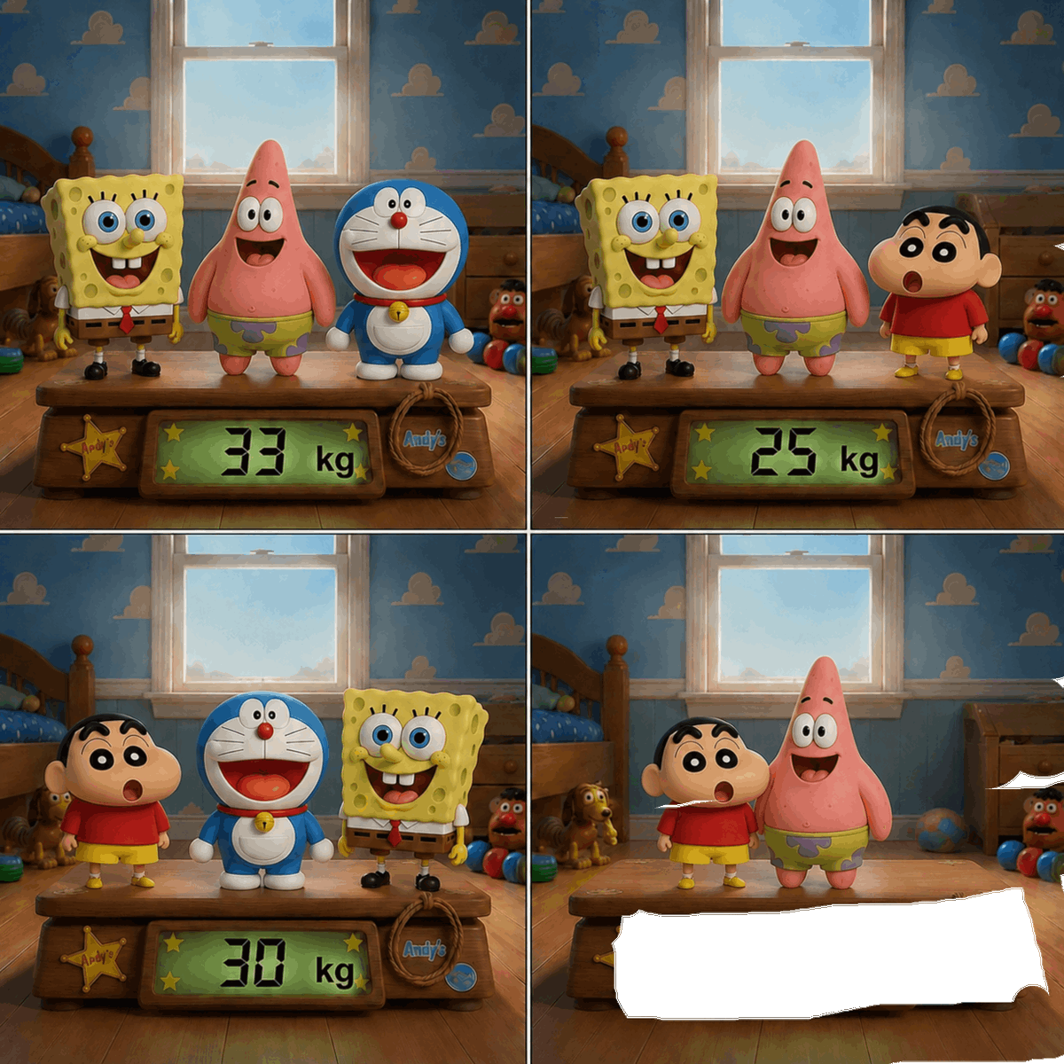 captainblack566's tweet photo. Eğer bunu 20 saniyede çözersen, IQ seviyen çok üstündedir.

Patrick ve Crayon Shin-chan'ın kilosunun toplamı nedir? https://t.co/rJo5gcCZkY