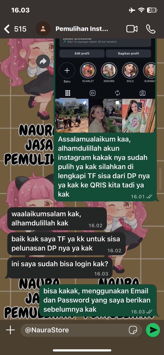 ilbits's tweet photo. open jasa balikin &amp; hapus akun.

✧˚ pemulihan akun
- instagram, tiktok, whatsapp, line, facebook, x, gmail, telegram dll

✧˚ hapus akun
- facebook, tiktok, instagram, line, whatsapp, twitt / x, dll

Sadap Wa, hack akun, lacak lokasi ?

Order Fast Respon Wa Di bio… https://t.co/h65QoFh7uJ
