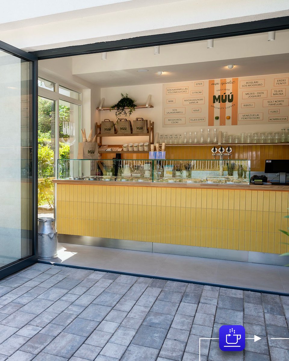 CoraleeAldinger's tweet photo. CAFE OF THE DAY: Muufagyibar in Fonyód, Hungary. Specialty coffee by Casino Mocca meets handmade gelato crafted with local milk, seasonal fruit, and regional ingredients in a warm, Lake Balaton-inspired space. https://t.co/ja1e1eYzqd