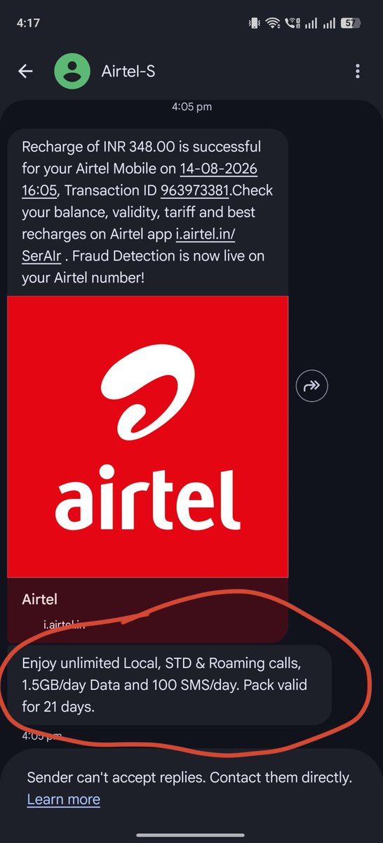 M4layXD's tweet photo. Chortel did it's job once again! Well done!
@airtelindia @bhartiai https://t.co/CM4L8IAVYL