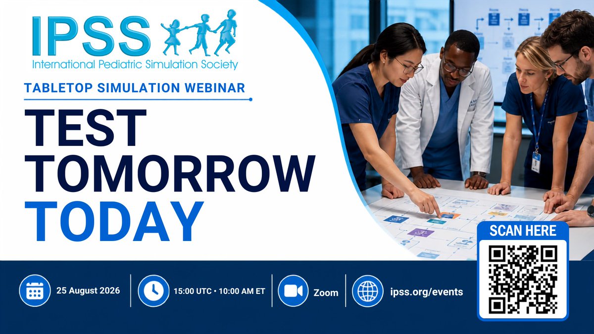 IPSSorg's tweet photo. What if you could test tomorrow’s healthcare systems before they exist?
Join Alison Dodds of SickKids to explore how tabletop simulation can reveal safety threats, test workflows &amp; prepare teams for change.
📅 25 August | 15:00 UTC
🔗 https://t.co/udqdFpLMtJ
#HealthcareSimulation https://t.co/XBeTJLO6Si