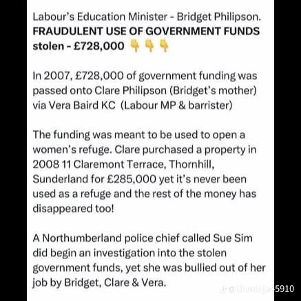 DaveKent101's tweet photo. While we are on the subject of "in order to having to avoid having to answer questions" perhaps Bridget Phillipson would care to comment on these allegations concerning her mother, allegedly stealing £728K of taxpayer money, and a police officer apparently being forced out for investigating it?🤔🤔🤔
https://t.co/dLODwculBa