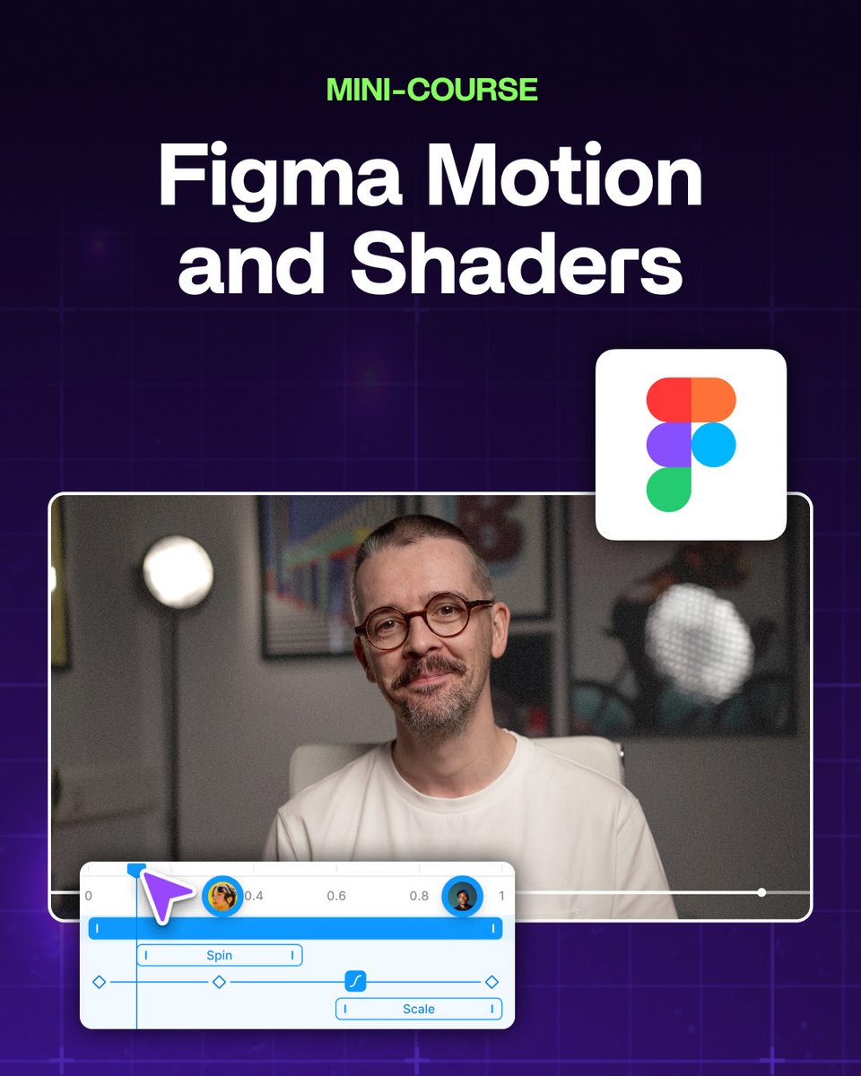 ransegall's tweet photo. Ever had a Figma design hit the browser and feel meh? Our new Motion &amp; Shaders mini-course fixes that. 
Live now for Flux Edge members 👉 https://t.co/RpiJGhMrz8 https://t.co/hIH6pZuJ9q