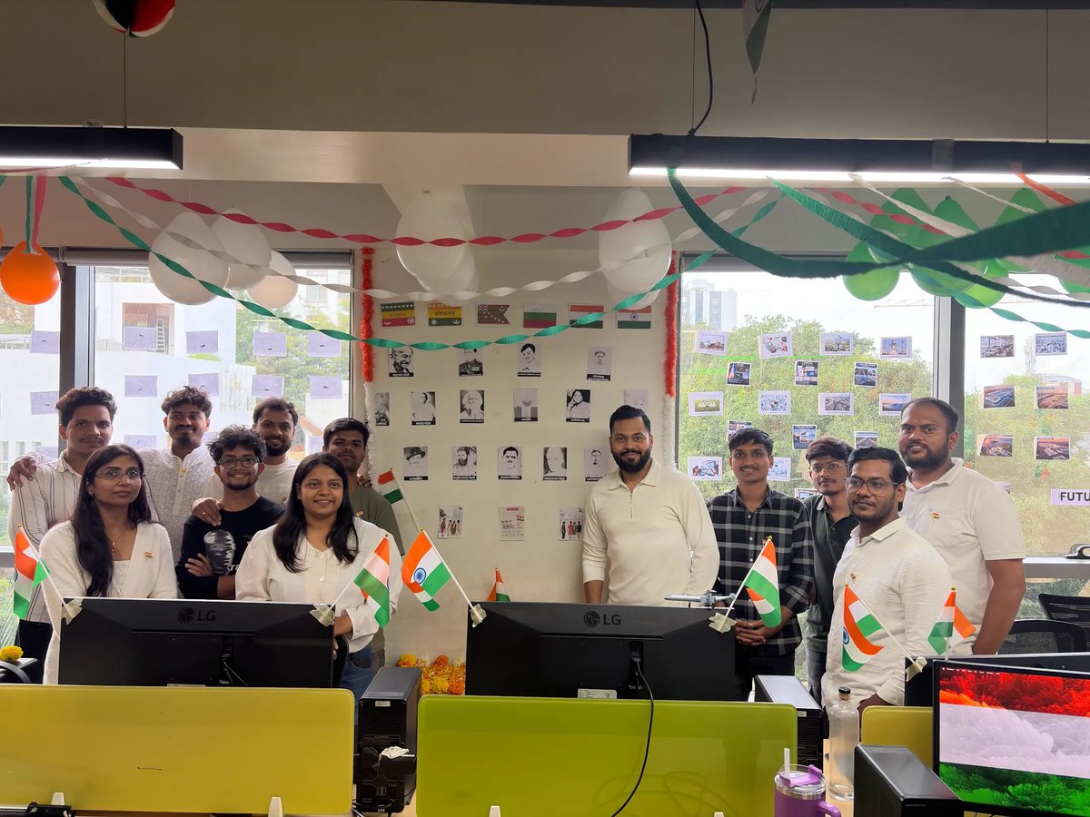 8ap's tweet photo. Celebrated our 80th Independence Day at @TrakinTech  & Armoks Media 🇮🇳

This time, we had a decoration competition across all the office rows… and I was genuinely happy to see everyone take time out from work and participate with full energy :)

After that, games, lots of fun, and some much-needed refreshments with the team. These small moments outside regular work are what make office memories special.

Happy Independence Day! 🇮🇳